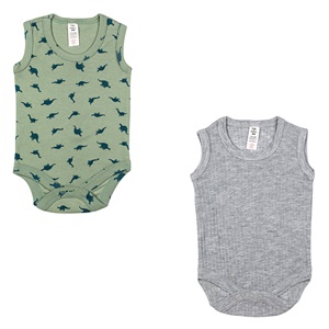 Kids garment – Es For Xm 2Pcs Ribbed Dinosaur
